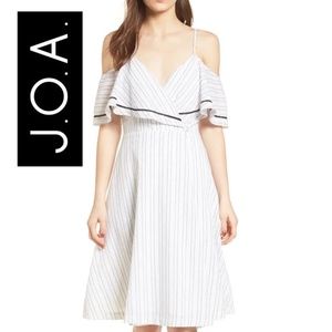 J.O.A. - Cold Shoulder Midi Dress